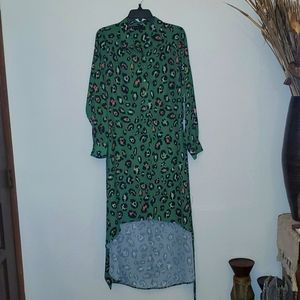 Fashion to Figure, Animal print shirt dress, high-low w/belt. NWT 14/16 F2F sz:0